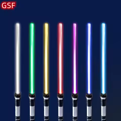 Lightsaber 2 In 1 RGB Adjustable Light Saber Toys Children Double Switch Sword Toys For Boys Luminou