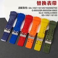 Suitable for Casio GA110/100/400/700/GD120 Resin Strap Men Black Gold Bracelet Accessories