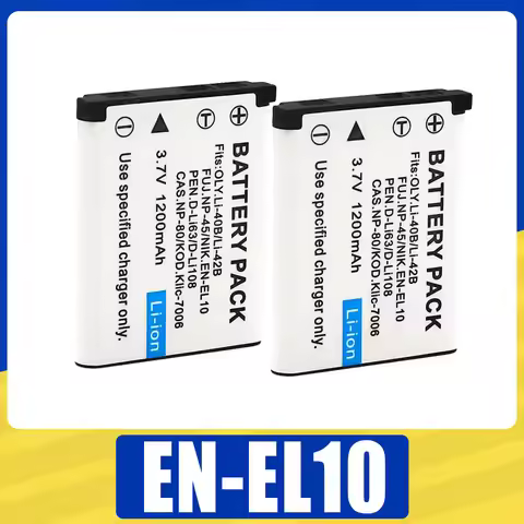 1200mAh Li-42B Li-40B NP-45 EN-EL10 D-Li63 D-Li108 NP-80 Camera Battery for Nikon for OLYMPUS for FU