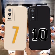 Football Jersey Number 10 7 Phone Case For VIVO Y02 Y02S Y04 Y15S Y16 Y17 Y19 Y19S Y20 Y21 Y22S Y28 