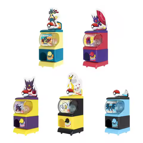 Takara Tomy Pokemon Mini Gashapon Machine Mega Charizard Gengar Ampharos Collectible Model Desktop O