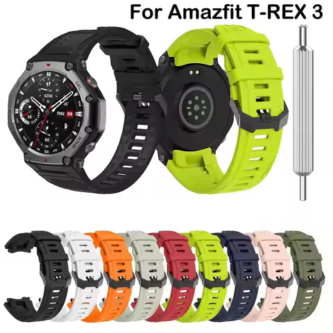 Silicone Watch strap For Amazfit T-Rex 3 Sports watch strap For Huami Amazfit T Rex 3 Original Repla