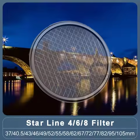 Star Line 4 6 8 Star Camera Lens Filter 37 40.5 43 46 49 52 55 58 62 67 72 77 82 95 105mm for Sony N