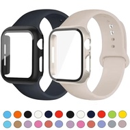 PC Silicone Case With Strap Suitable For Apple Watch Series 11 10 9 8 7 6 SE 5 4 3 2 1 Ultra 3 2 For