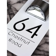 Solar Light Plate Printing Hollow House Plate Metal Engraving 3D Acrylic Outdoor Cross-Border Number