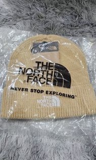 The North face 米色 北臉TNF 刺繡logo 毛帽 original  One Size