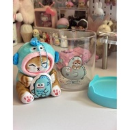 sanrio japan 711 mofusand collab hangyodon keyring mascot plush authentic