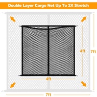 Mazada BT-50 Cargo Net for Pickup Truck Bed 4x4 Stretch to 7x7 Highly Elastic Cargo Netting Truck Be