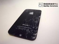[台中 麥威蘋果] Apple維修 iPhone 4/ 4S 原廠電池背蓋 後殼 黑/白 現場更換 液晶破裂
