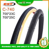 1pc CST C-740 Bike bicycle tires 700C Road bike tire 700x23C 25C ultralight retro yellow side station wagon Road tire Bicycle Accessories