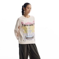 美式復古 涂鴉噴泉夢夢境長袖上衣