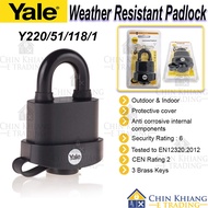 Yale Y220B/51/118/1 Classic Series Weather Resistant Laminated Steel Padlock Weatherproof Outdoor 51mm Y220B