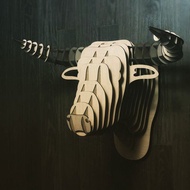 Buffalo head 3d puzzle home decor model