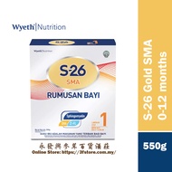 Wyeth S26 SMA Langkah 1 untuk 0-12 Bulan 550g/1.65kg/850g