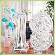 1 Set Bright Color Number Balloon Creative