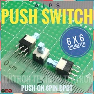 ALPS Switch Push On 6pin DPDT Momentary Bell Press On Off Mixer