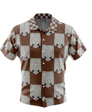 Training Corps Attack on Titan Button Up HAWAIIan CASUAL Shirt, Size XS-6XL, Style Code74