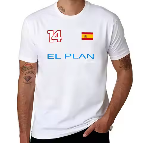 Alonso 14 El Plan F1 T-Shirt cotton t shirts high quality man t shirt heavy cotton T-Shirt
