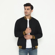 d&f Napoleon Jaket Shoulder Cut & Sewn Pria - Hitam