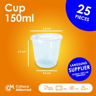 Cup Thinwall Mini 150ml Murah/Cup Puding/Cup Selai/Cup Slime/Cup Rujak