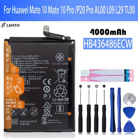 2026 Years 100% high capacity HB436486ECW Battery For Huawei Mate 10 Mate 10 Pro /P20 Pro AL00 L09 L