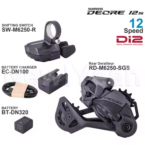 SHIMANO DEORE M6200 Groupset SW-M6250-R RD-M6250 Di2 12 Speed EC-DN100 BT-DN320 Original parts