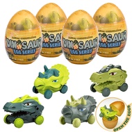 4PCS Jumbo Easter Eggs with Dinosaur Pull Back Cars, Easter Eggs with Toys Inside, Large Plastic Fil
