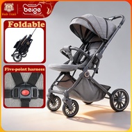 Stroller Baby travel foldable 2 way castor wheel rubber wheel oxford 0-6 years Max60kg outdoor