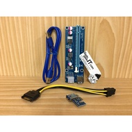 Extra PCI-E Riser Slot 1x to 16x SATA Power USB 3.0 60cm For Bitcoin Minerva