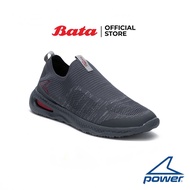 Bata บาจา ยี่ห้อ Power รองเท้ากีฬา รองเท้าผ้าใบแบบสวม รองเท้าออกกำลังกายเพื่อเดิน รองเท้าใส่เดิน Sneakers for Walking สำหรับผู้ชาย รุ่น DD 300 Slip On 2 สีเทา 8186013