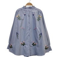 Blouse Sulam Floral Soft Cotton