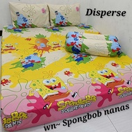 KATUN PREMIUM COTTON RUBBER BEDSHEET 100/120/160/180/200 SPONGEBOB PINEAPPLE MOTIF PINEAPPLE SPONGE 