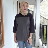 7/8 Sleeve T-shirts for Women Oversize, Plain T-shirts for Women Oversize Muslimah Shirt