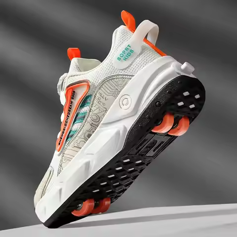 Children's Heelys Shoes for Girls, Summer Breathable Boys' Invisible Four-Wheel Shrinkable Adult Rol