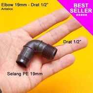 antelco connector elbow selang pe 19mm ke drat 1 per 2 i lhftaz 0500nr