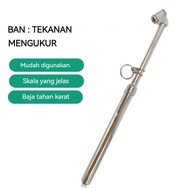 160psi Dual Gauge Tire Pressure Gauge 36.5cm Length Chrome Iron Material