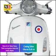 Vespa Logo Shooter Target Sticker - Vespa Classic - For Motorcycles, Helmets