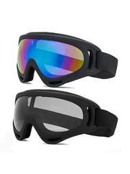 防風摩托車戶外越野滑雪戰術護目鏡,防撞眼罩,適合騎乘和防風防沙保護