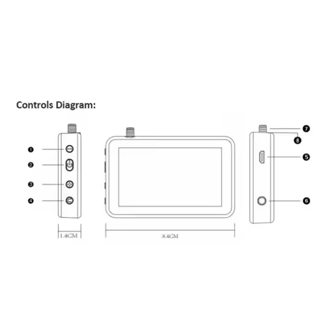 B-Best-Selling-3 Inch 5.8G FPV Drone Monitor 40CH Handheld Display VTX Receiver Display Built-In Bat