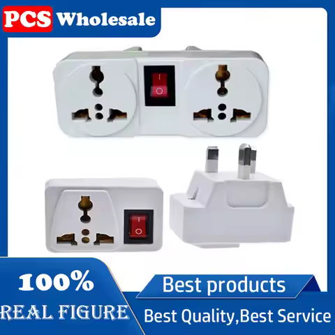 White portable 6/10 250 v a travel adaptor plug European English 2 road extension power converter so