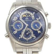 【日本直送】西鐵城 CITIZEN Campanola 手錶 月相 6771-T010750-TA 不鏽鋼 石英 藍色錶盤 男士【二手】