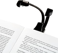 WITHit Clip On Duo Reading Light – Black – Dual Head LED Reading Light with Clip for Books and eBook