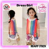 Dress Baby Kids Girls Rainbow Children Toddler Stripe/Baju Kanak Budak Perempuan Berbelang Pelangi