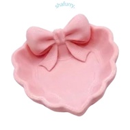 SHFY Charm Heart Shape 3D Printed Bowknot Embellished Rings Earring Holder