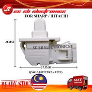 SHARP HITACHI 3 PIN REFRIGERATOR FREEZER FRIDGE FAN LIGHT SWITCH LIGHTING SWITCH DOOR SWITCH SPARE PART - QSW-PA092CBZA