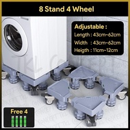 TKL Adjustable Washing Machine Stand Wheel Base Pelapik Roda Mesin Basuh Kaki Dryer Roller Fridge St