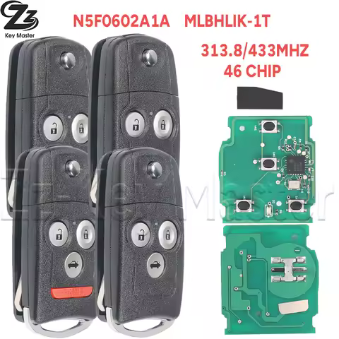 Zz MLBHLIK-1T/N5F0602A1A 313/434MHZ 46CHIP Car Remote Control Flip Key For Honda Acura RDX MDX CRV O
