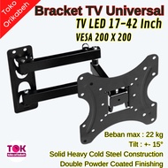 Universal LED TV Mount Bracket Bracket Breaket Bracket TV Wall Mount Telescopic VESA 200x200 Swivel LED TV Bracket 17 21 24 32 40 42 inch