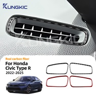 KUNGKIC Soft Carbon Fiber For Honda Civic Type R FL5 2022-2025 Car Dashboard Side Vent Trim Interior