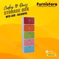 Furnistore Codey 8 Doors Storage Box With Lock/ locker cabinet 8 doors  cabinet